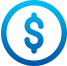 Icon depicting a dollar sign in a circle